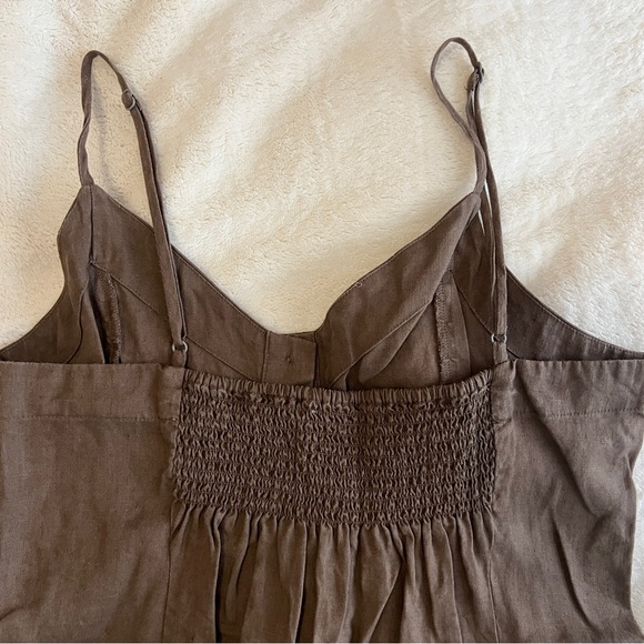 Wilfred Chocolate Brown Smocked Dress - Picture 4 of 7
